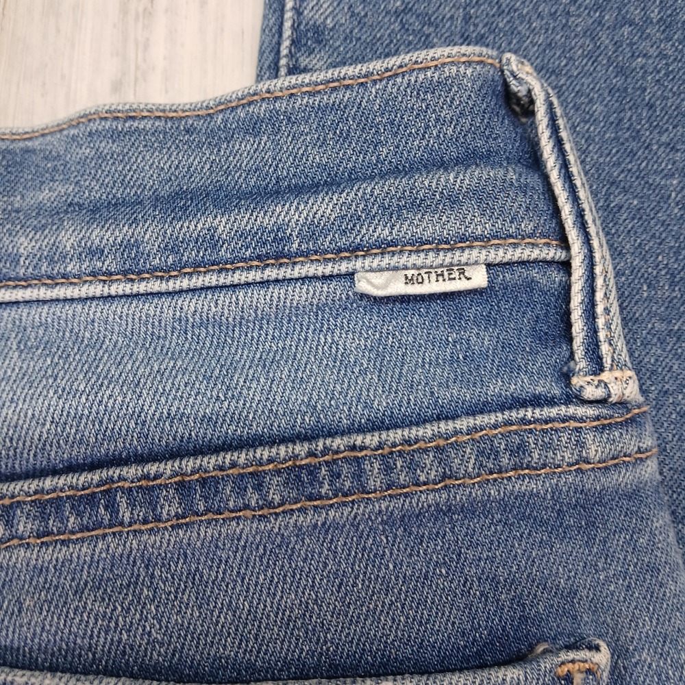 Mother Lil Weekender High Rise Flare Jeans Layover Blue P585-1008 Size 24 - Picture 8 of 13